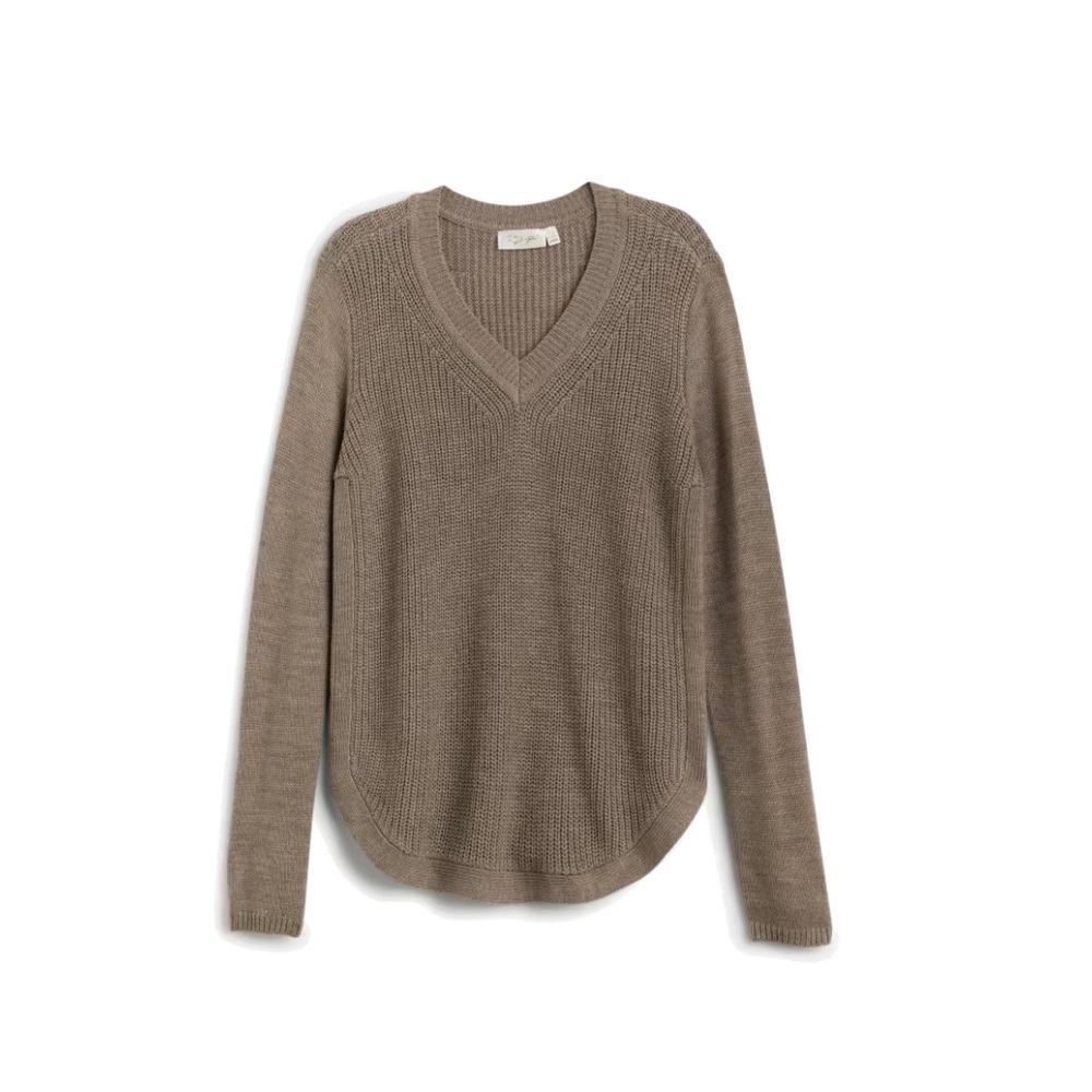 Josslyn Cotton Blend V-Neck Pullover Sweater